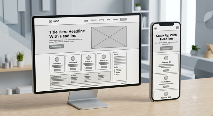 website wireframe